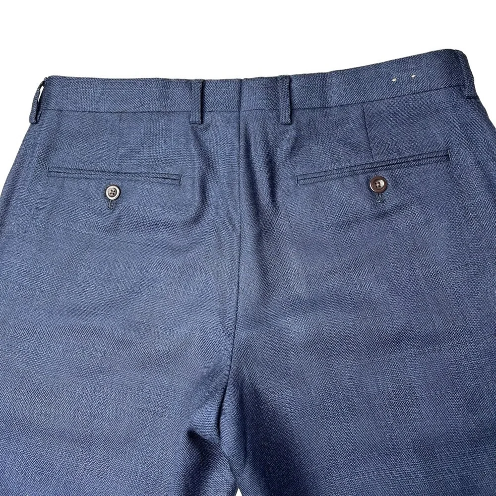 J. CREW BOWERY Classic Fit Navy Blue Wool Men's Dress Pants Trousers 33 …
